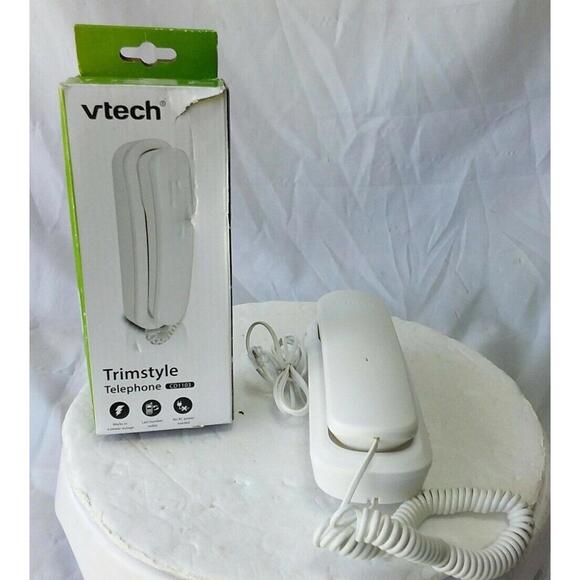 VTECH CD1103WH TRIMLINE CORDED BASIC PHONE WHITE (Open Box) - Picture 1 of 6